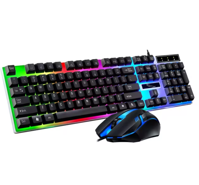 Ensemble clavier et souris noir RVB