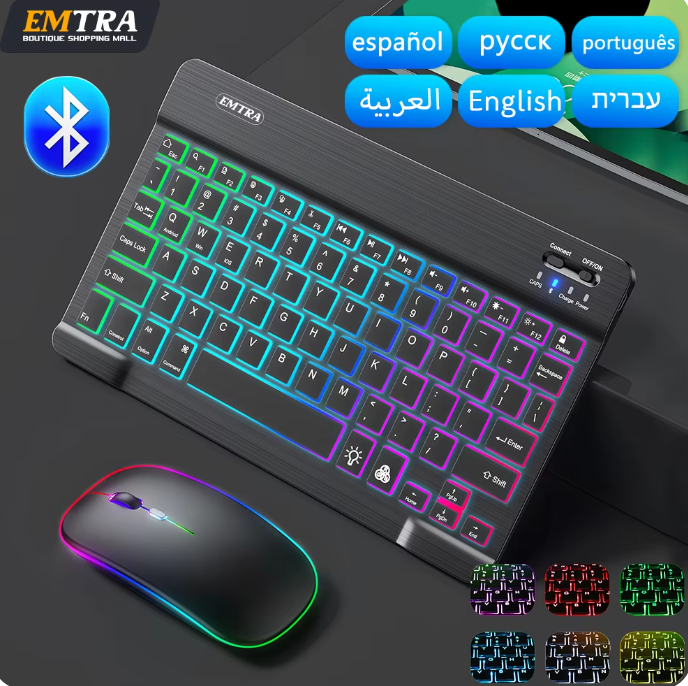 Clavier et souris led Bluetooth